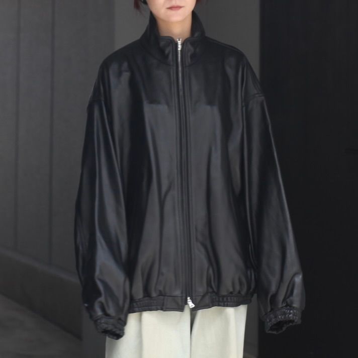 【残りわずか】Sheep Leather Stand Collar Jacket