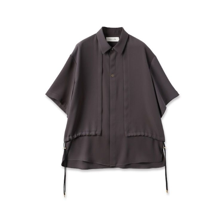 【残り一点】Dry Double Satin Layered Short Sleeve Shirt