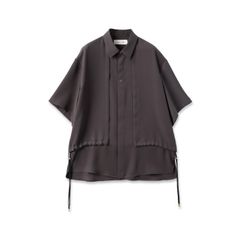 【残り一点】Dry Double Satin Layered Short Sleeve Shirt