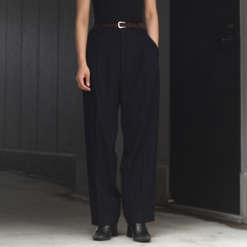 stein　EX WIDE TAPERED TROUSERS(LEATHER)