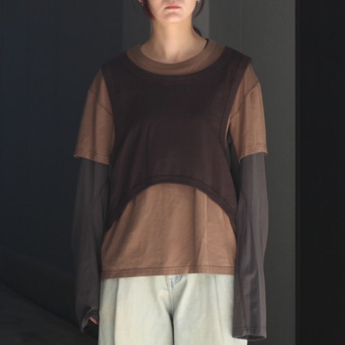 【残り一点】Panelled Multi Layerd T-Shirt