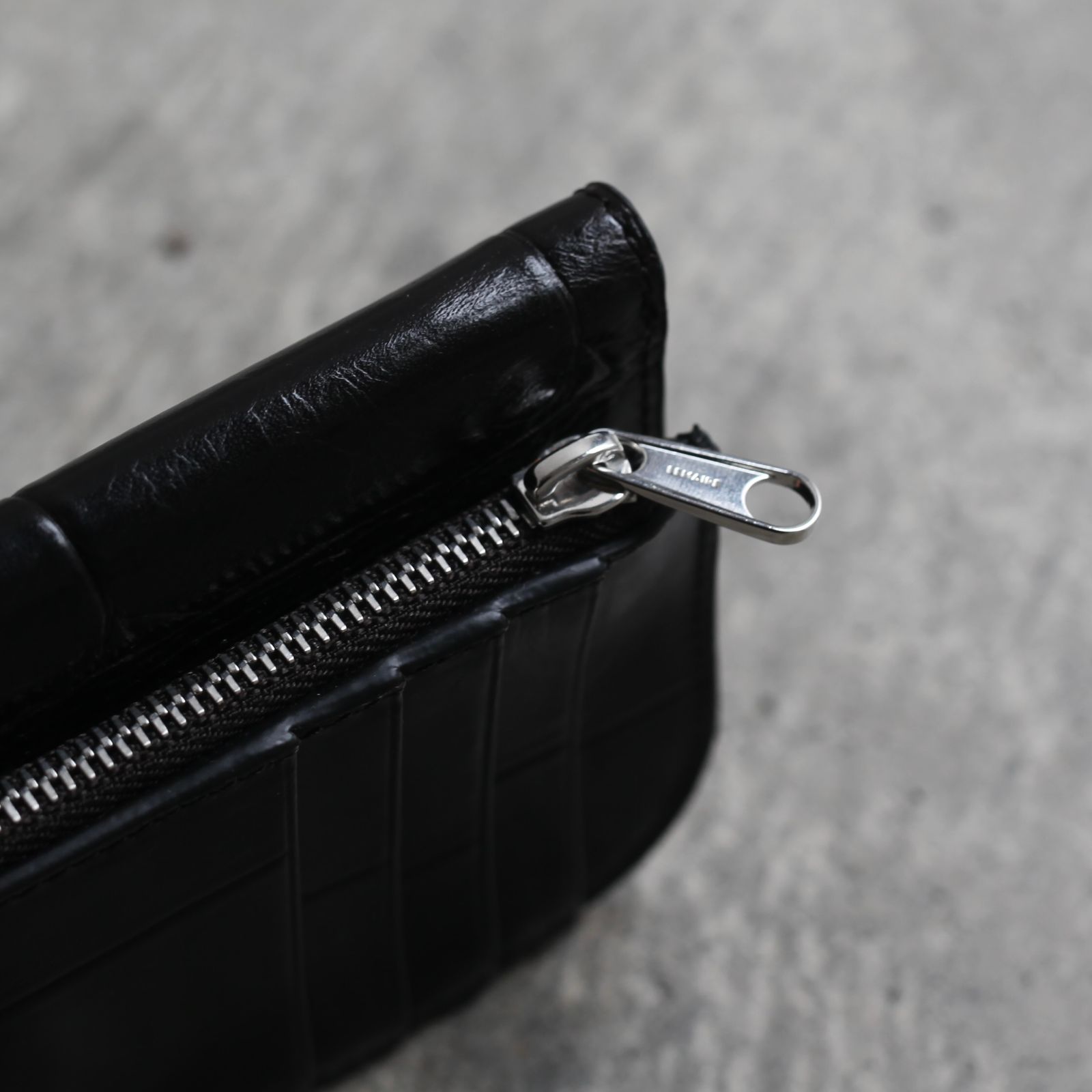 【残り一点】Soft Tab Card Holder Coin Purse(CROCO EMBOSSED)
