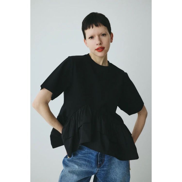 【残り一点】Frill Hem Ponte Tops