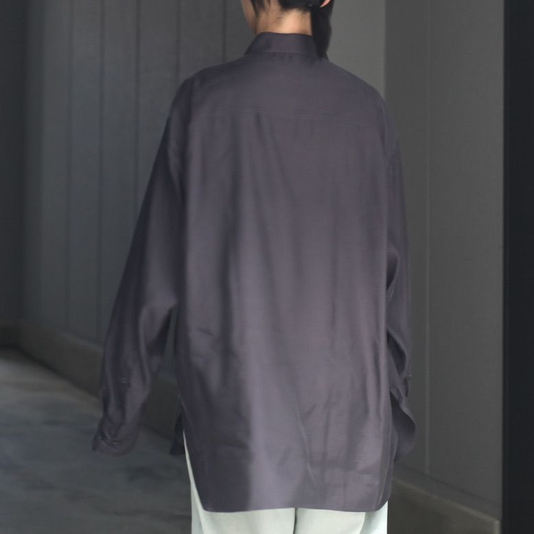 で公式に取扱 【stein】OVERSIZED CUPRO LS SHIRT ブラック S