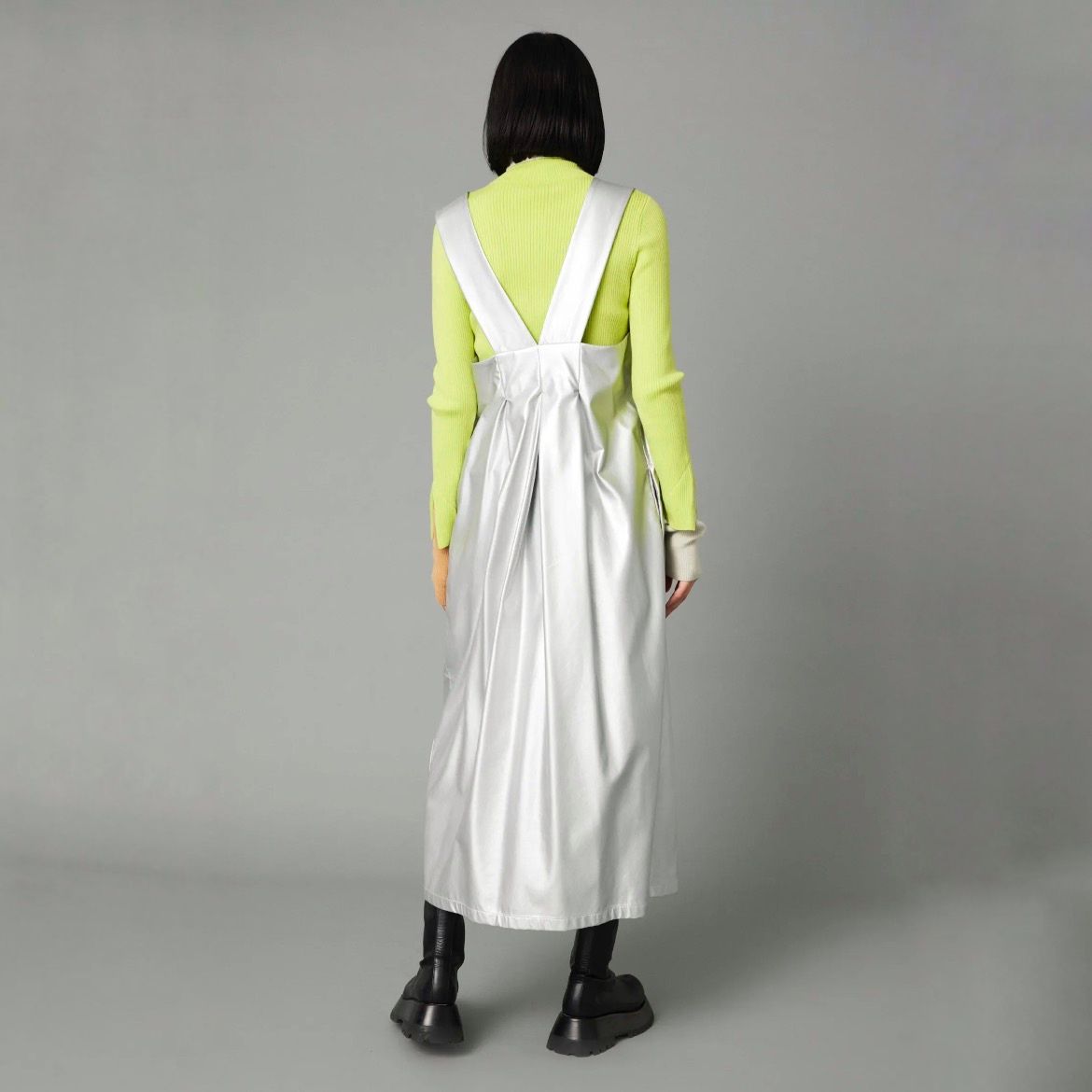 【残り一点】Leather Like Long Dress