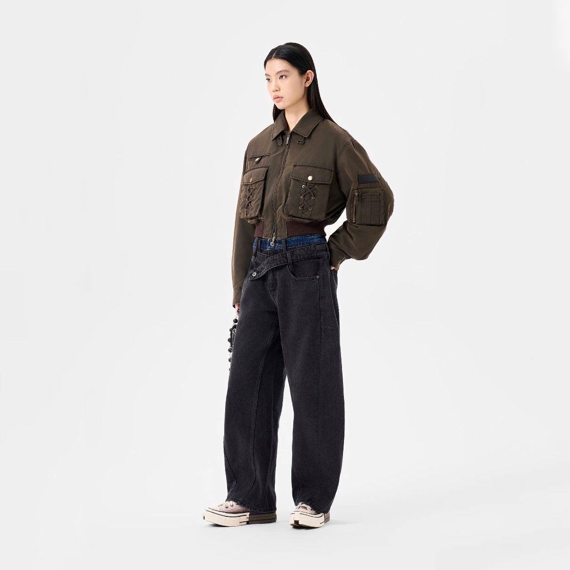 【残り一点】Double Waist Denim Trousers