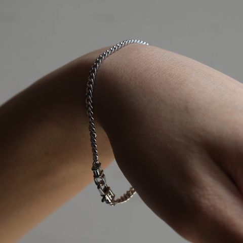 【残りわずか】Curb Bracelet_M(SILVER)