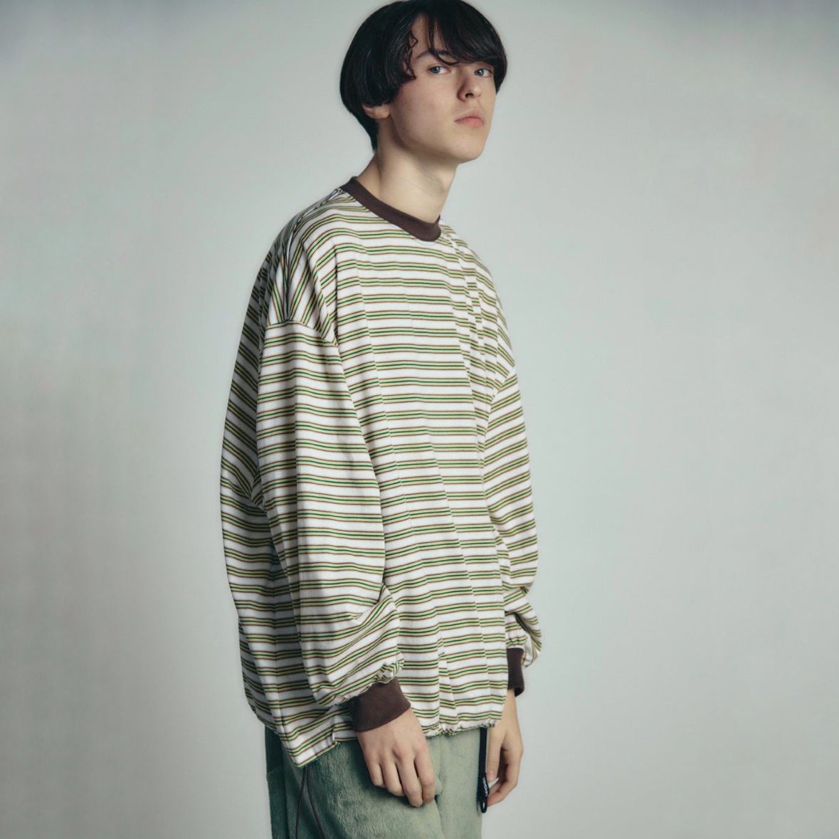 【残り一点】Balloon Border Long-Sleeve T-Shirt