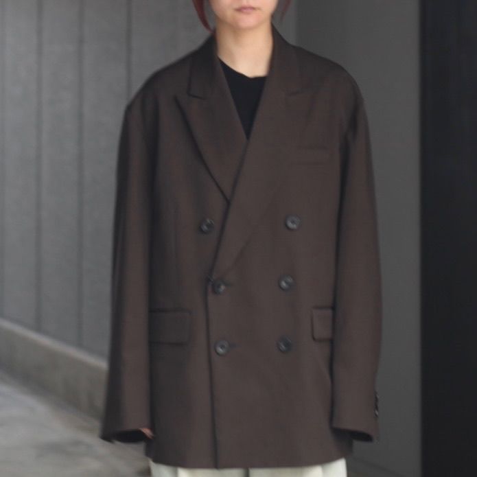 【残り一点】Oversized Double Breasted Jacket(2/90 WOOL GABARDINE)
