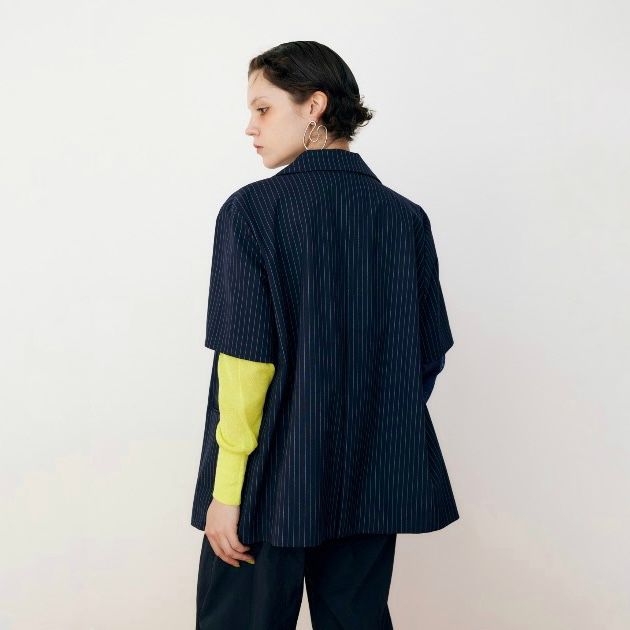 【残り一点】Stripe Half Sleeve Jacket