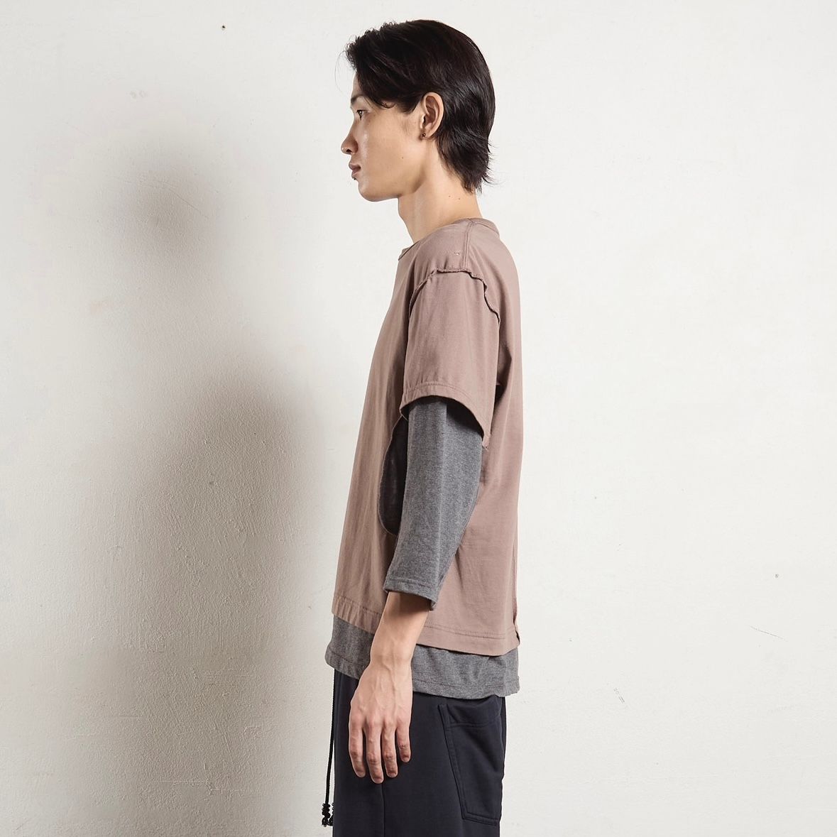 【残り一点】Double Layered 3/4 Sleeve T-Shirt