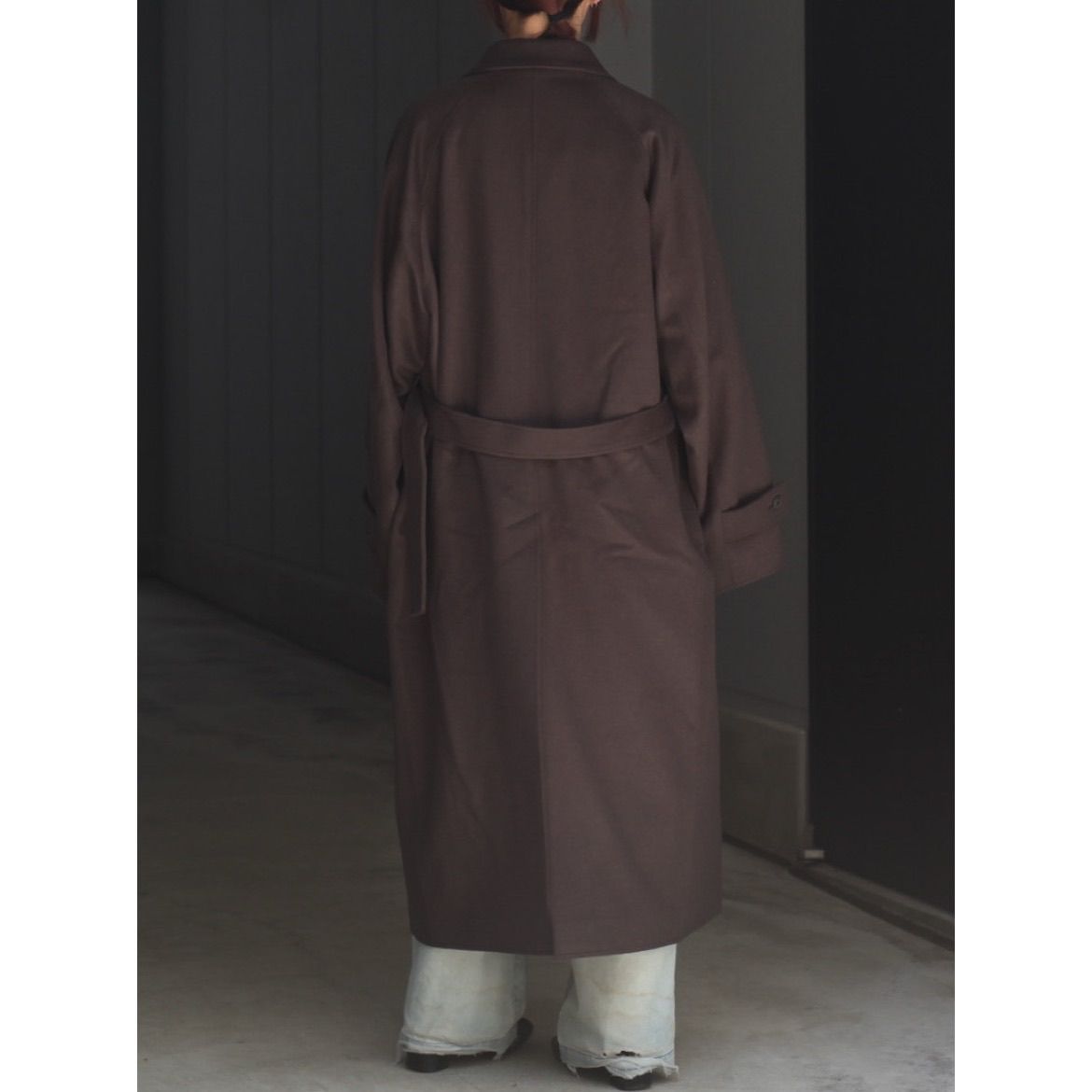 【残りわずか】Oversized Peak Lapel Coat(WOOL/CASHMERE)