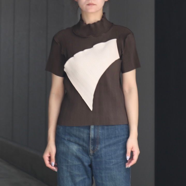 【残り一点】Todo Wave Top Short Sleeve High Neck
