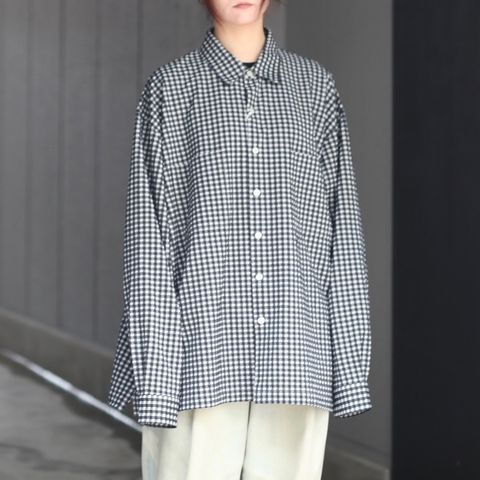 【残り一点】36G Wool Check Balise Shirt