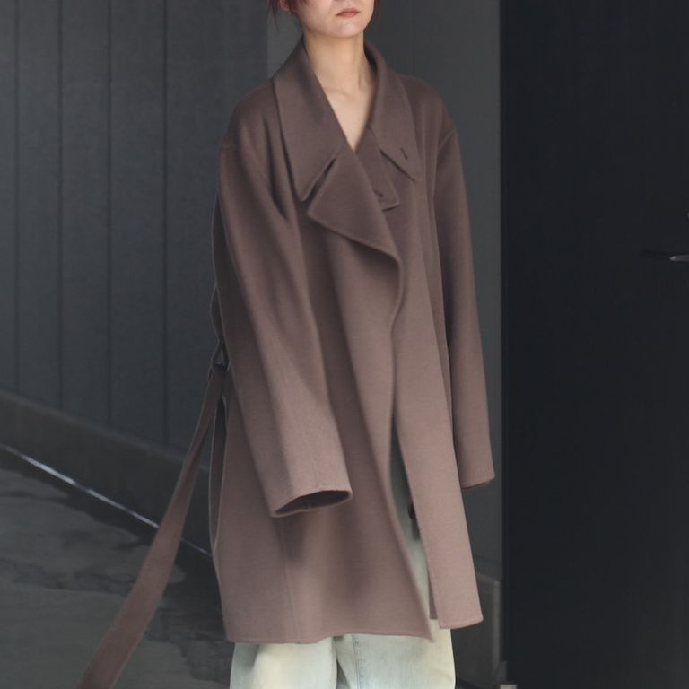 YOKE - 【残り一点】Reversible Sewing Double Breasted Half Coat 