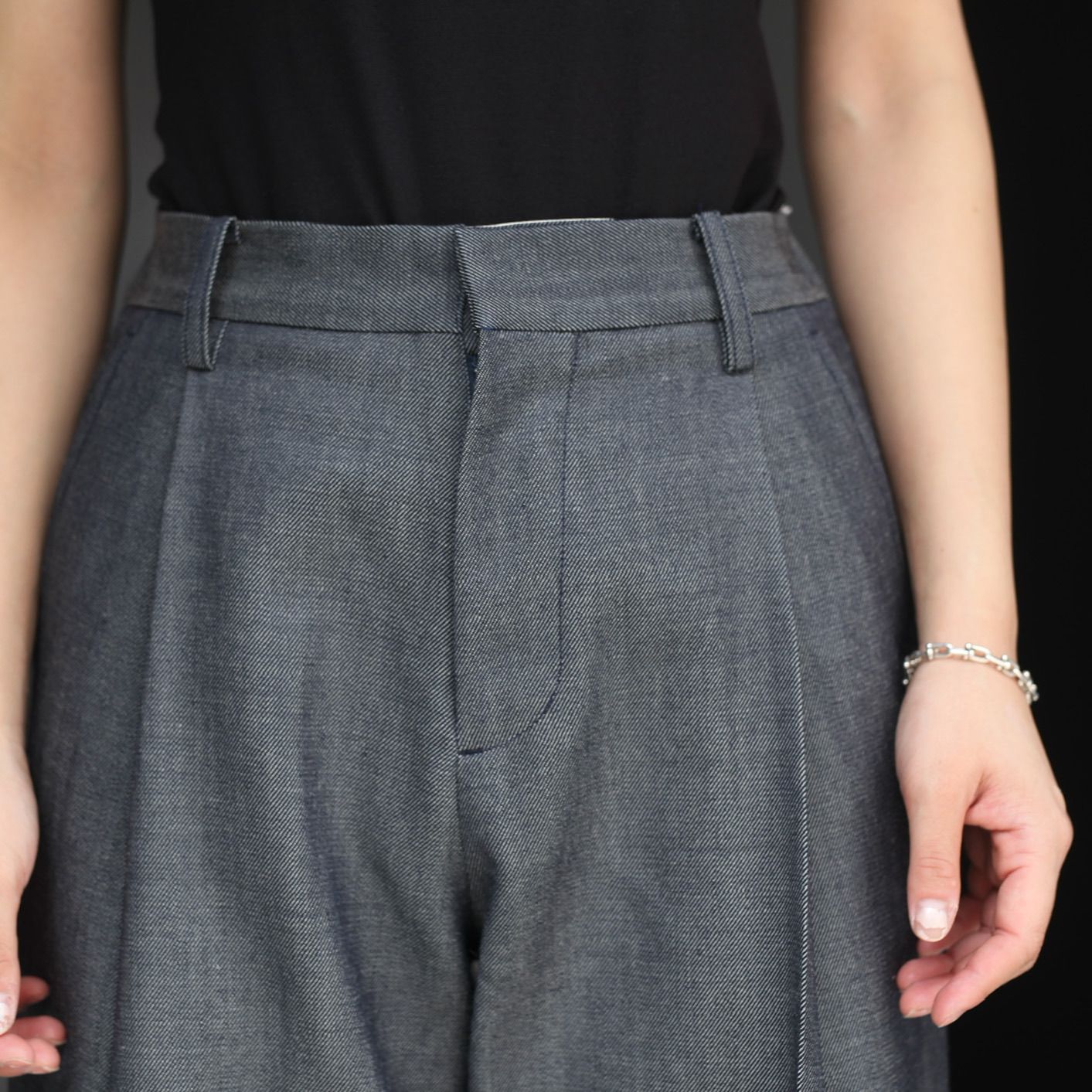 NEONSIGN - 【残り一点】Wide Denim Slacks(WOOL NAVY) | ACRMTSM