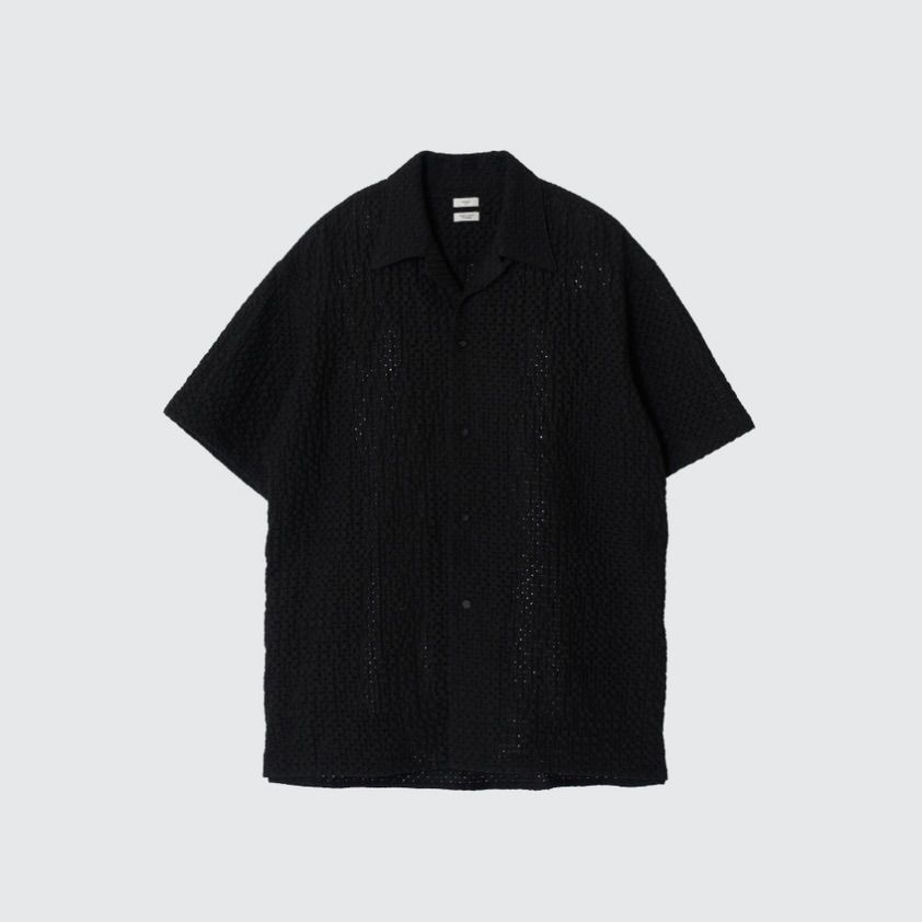 【残り一点】Embroidery Open Collar Shirt