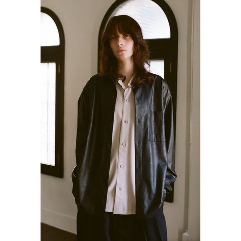 【残り一点】Shadow Black Regular Collar Shirt