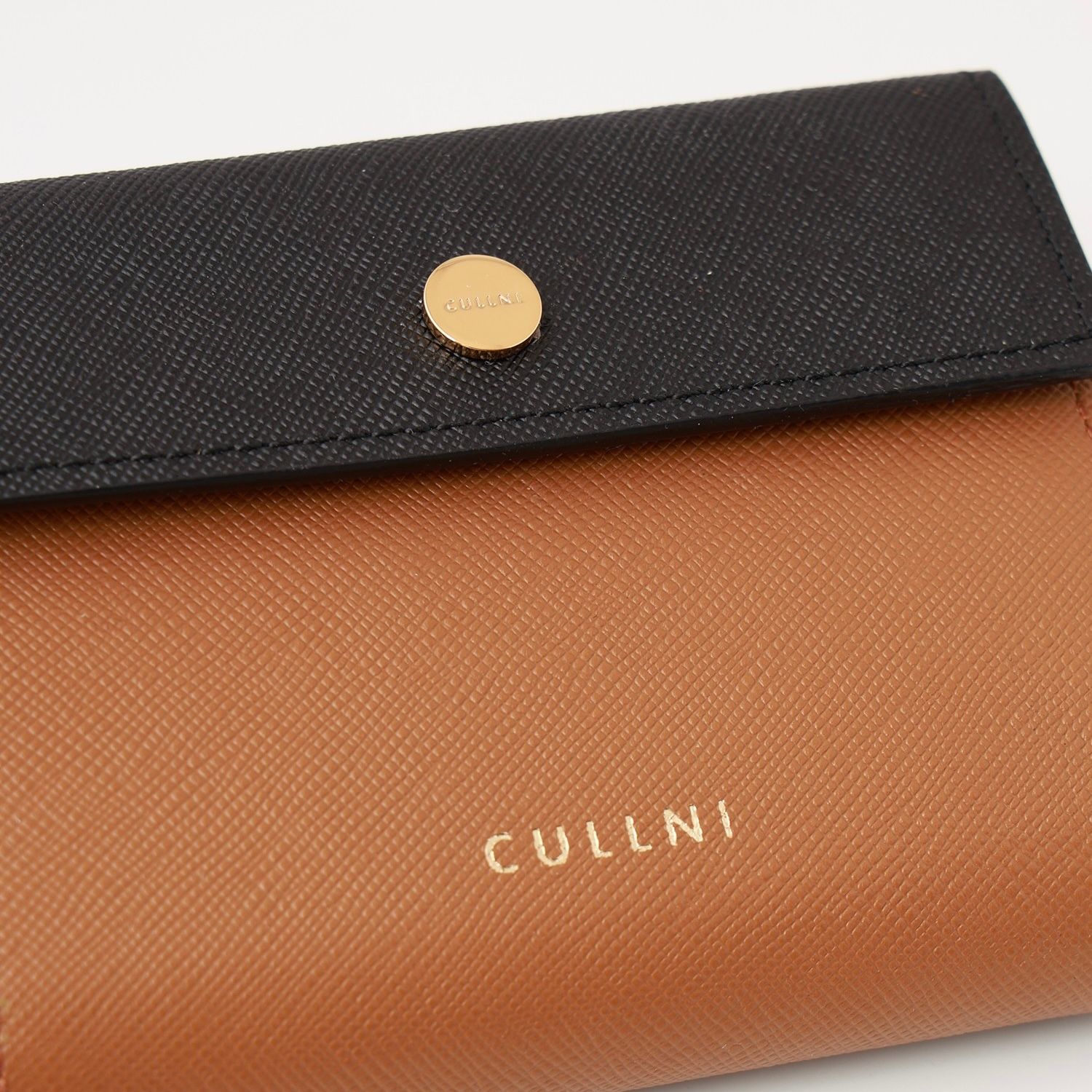 【残りわずか】Leather Flap Mini Wallet with A Clasp