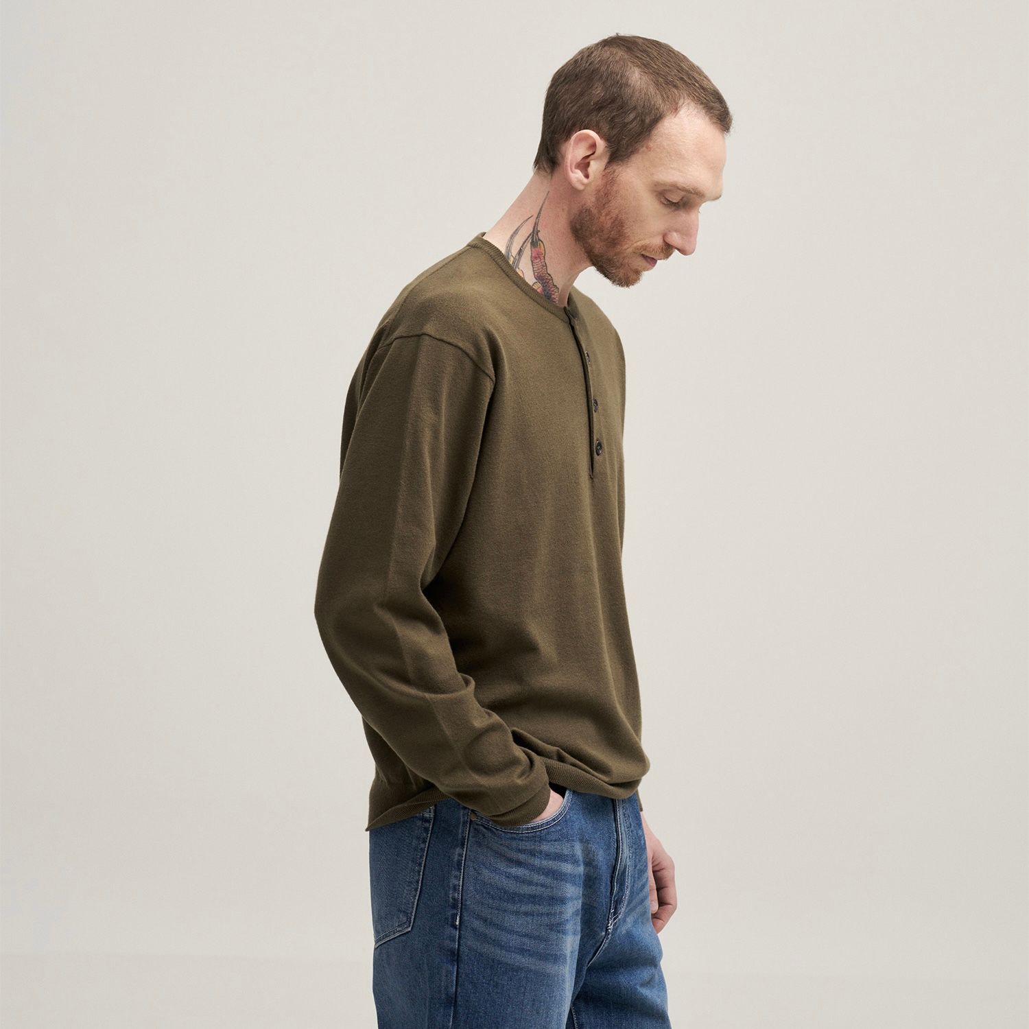 【残り一点】French Henry Neck Knit