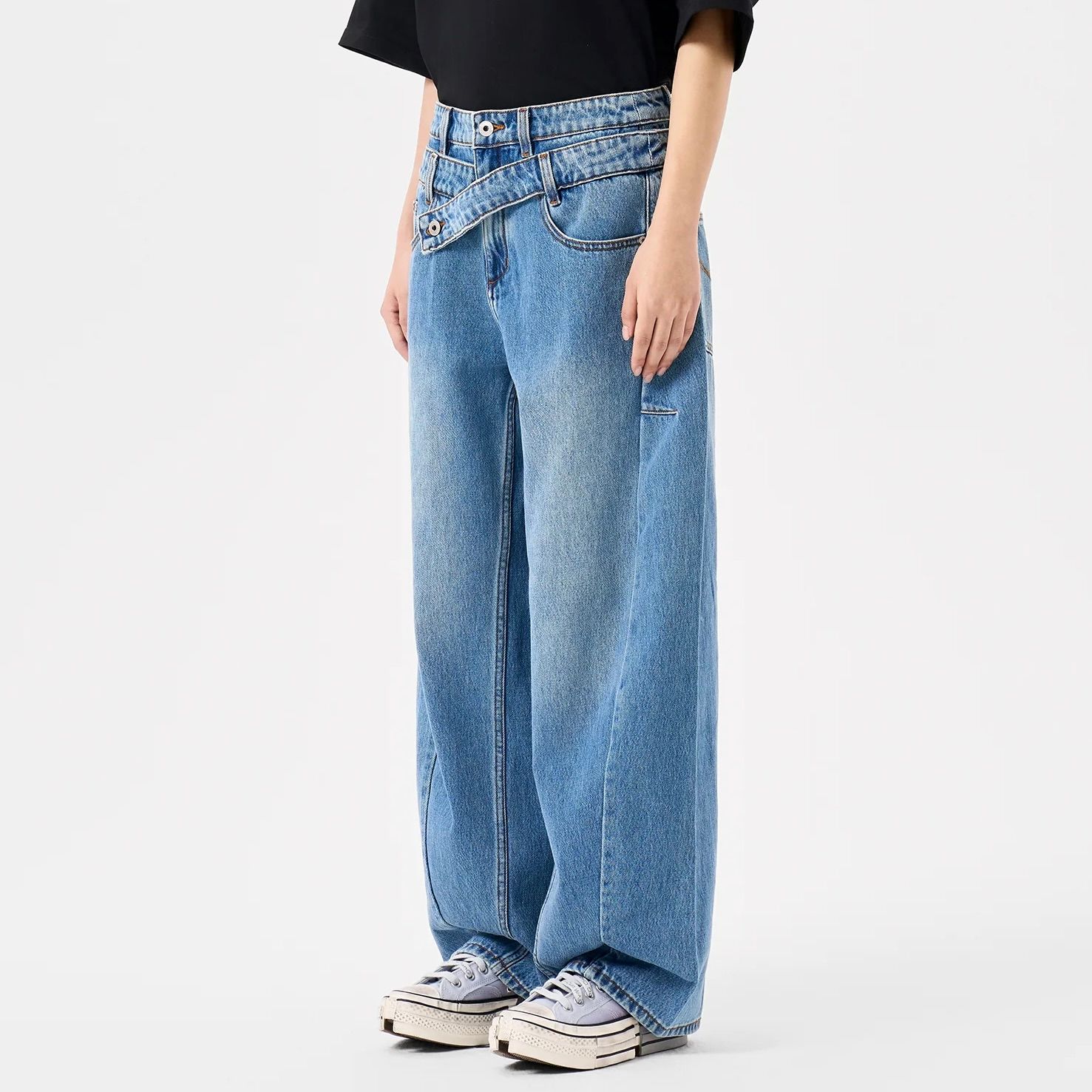 【残り一点】Double Waist Denim Trousers