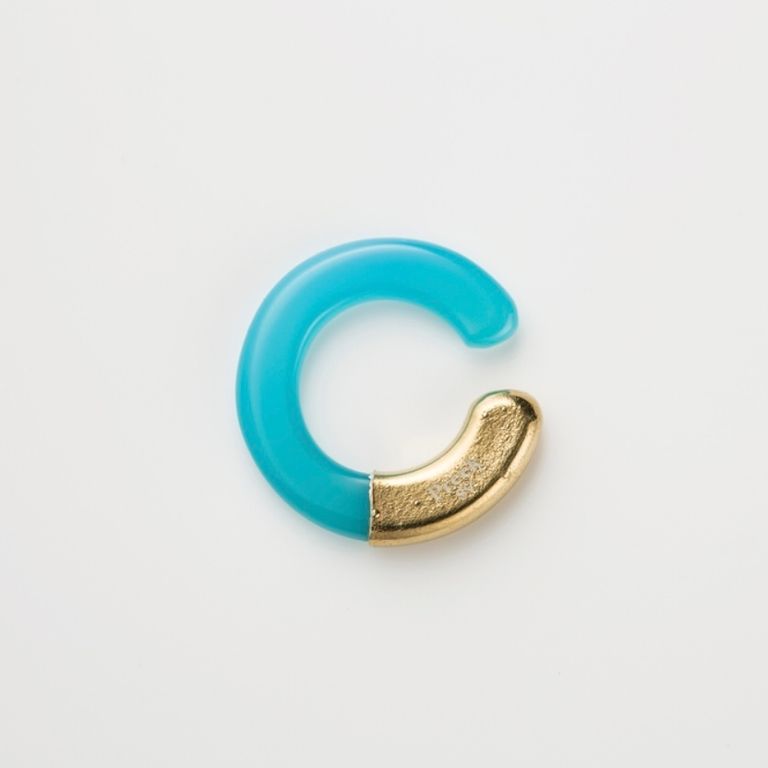 PREEK - 【残りわずか】Ukishima Sea Blue Chalcedony Ear Cuff(片耳用 