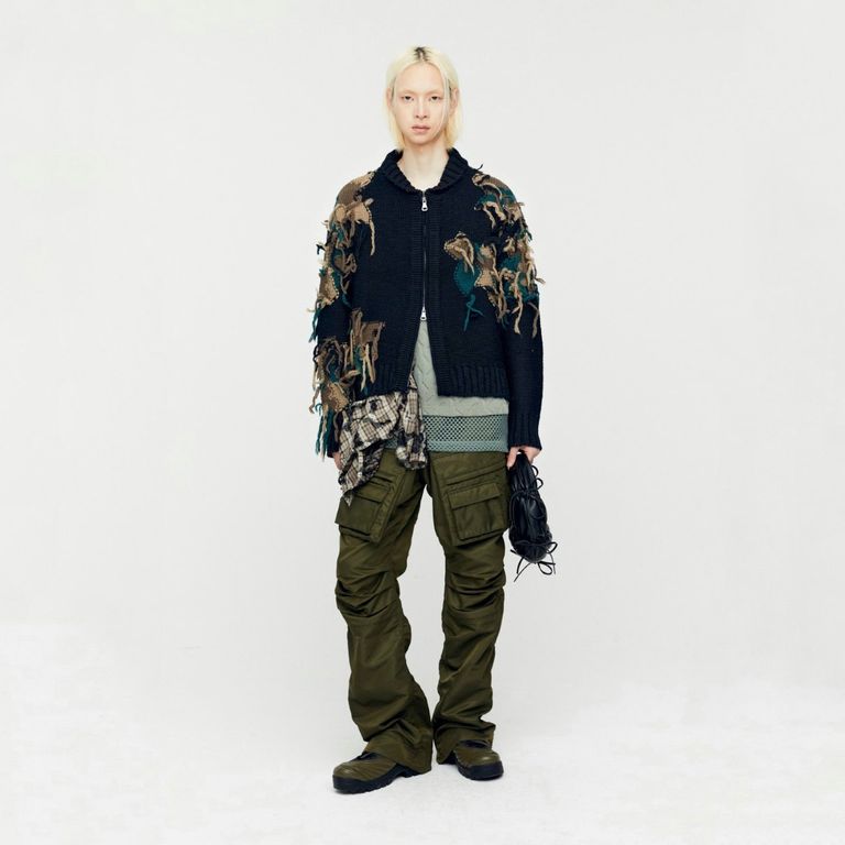 ANDERSSON BELL - 【残り一点】New Camouflage Zip Up Cardigan  
