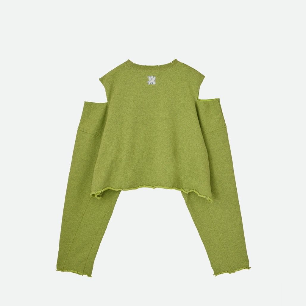 NOUNLESS CUT OFF LOGO SWEAT