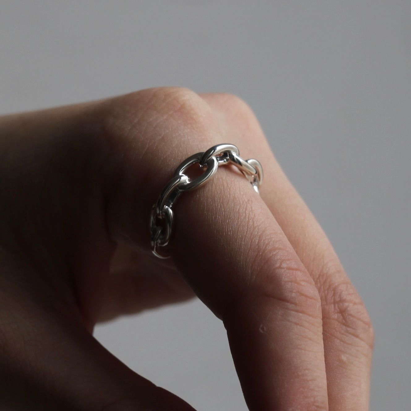 【残り一点】Oval Link Ring(SILVER)