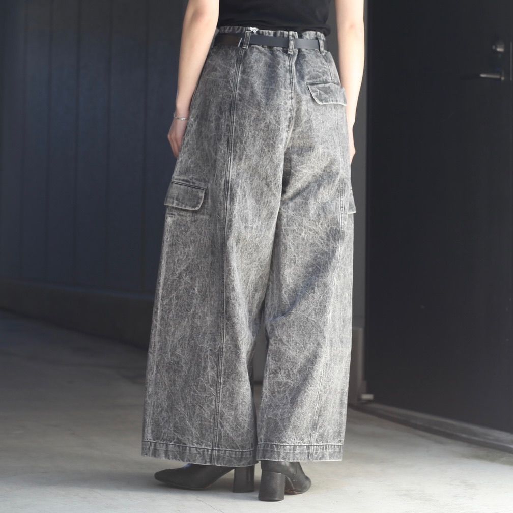 【残り一点】ピグメントプリントデニムカーゴパンツ