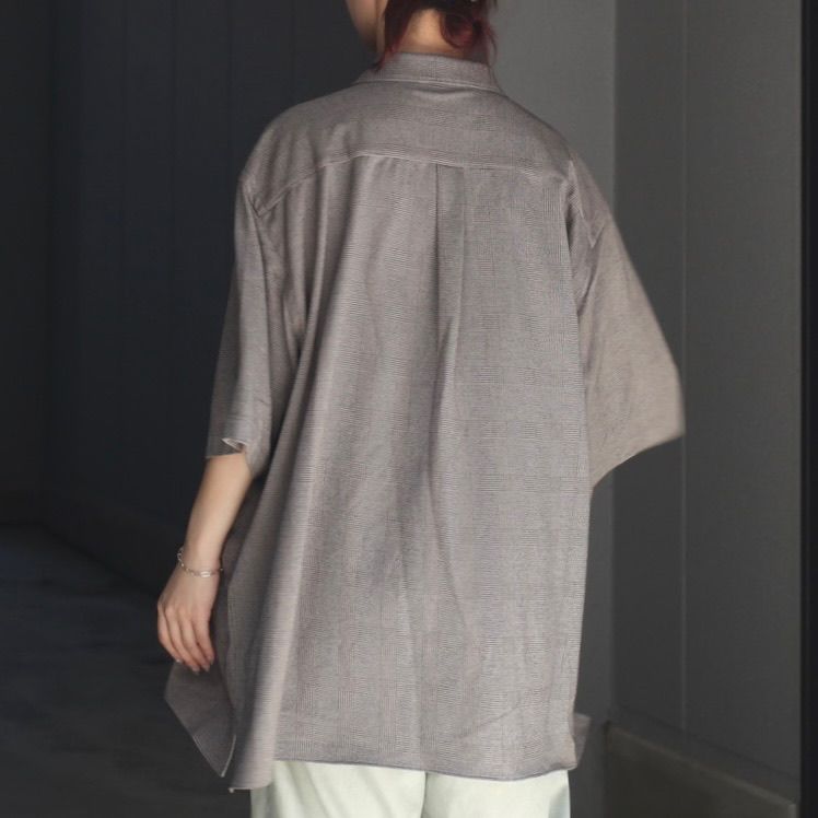 【残り一点】28G Loop Yarn Glen Check Ether Shirt