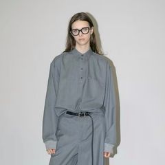 【残り一点】ウォッシャブルツイルプルオーバーシャツ