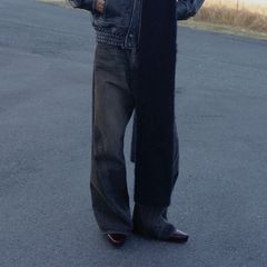 【残りわずか】3D Twisted Wide Leg Jeans