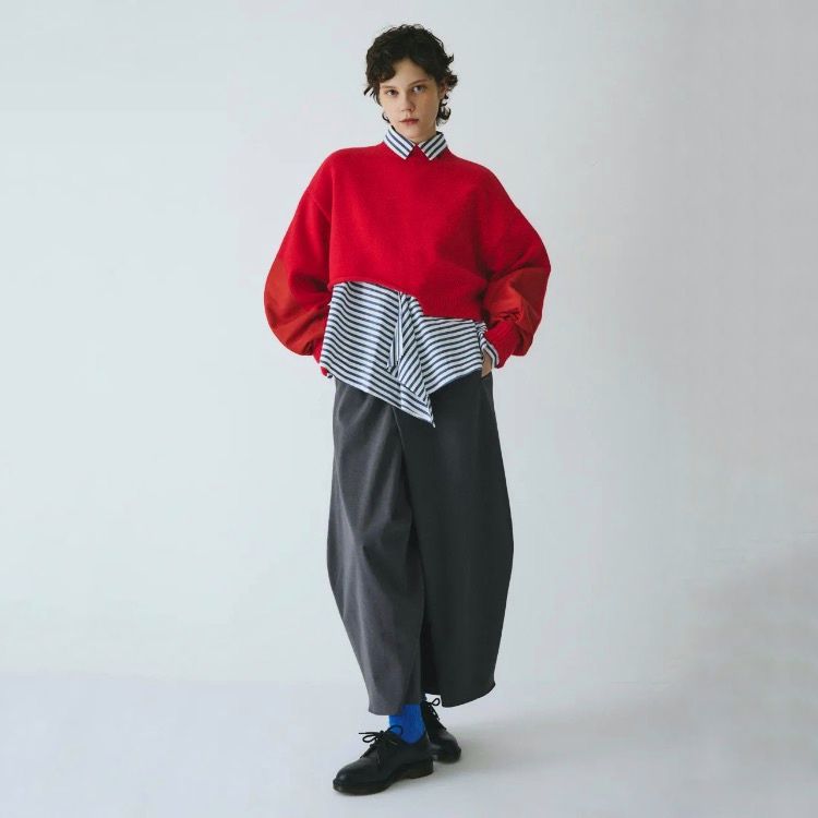 【残り一点】Asymmetrry Hem Knit Tops