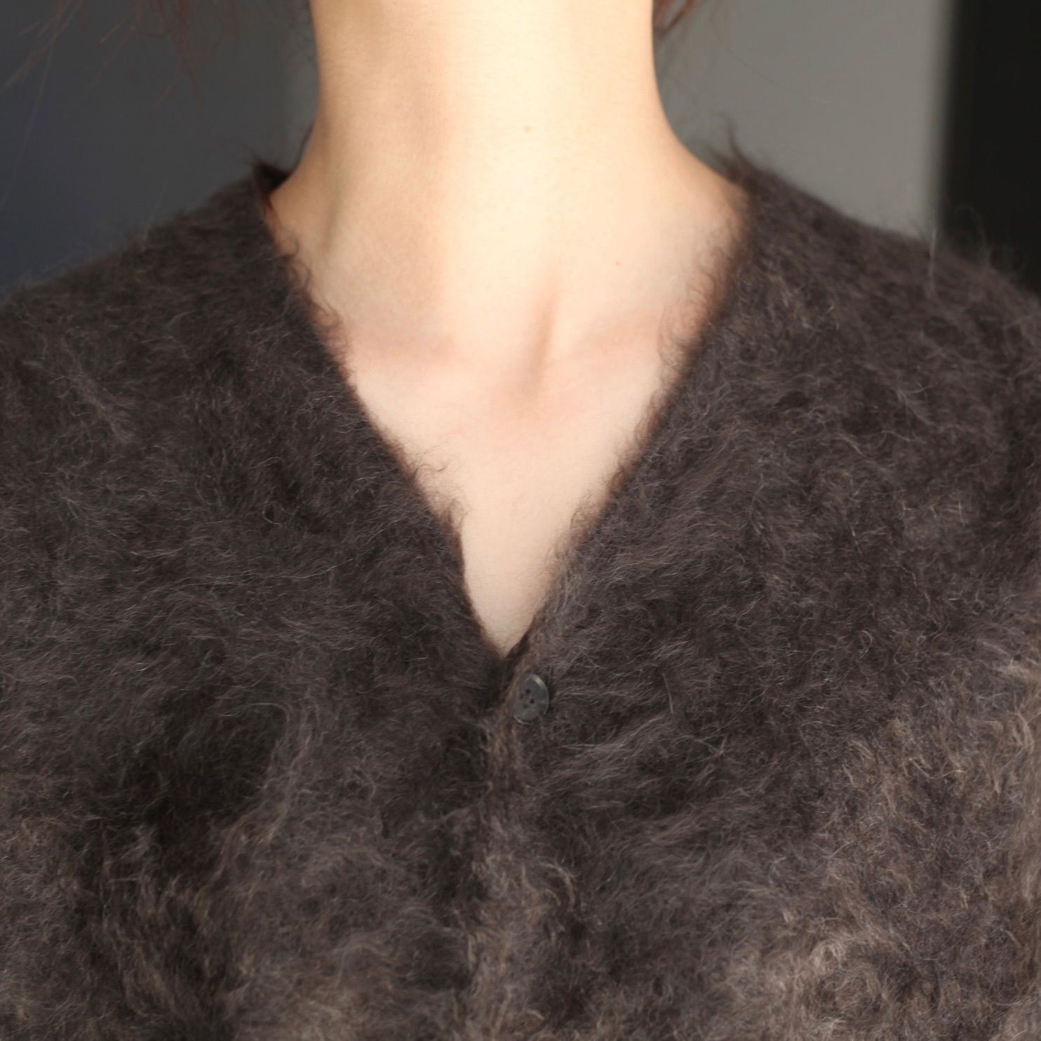 【残り一点】Cashmere Shaggy Knit V Neck Cardigan