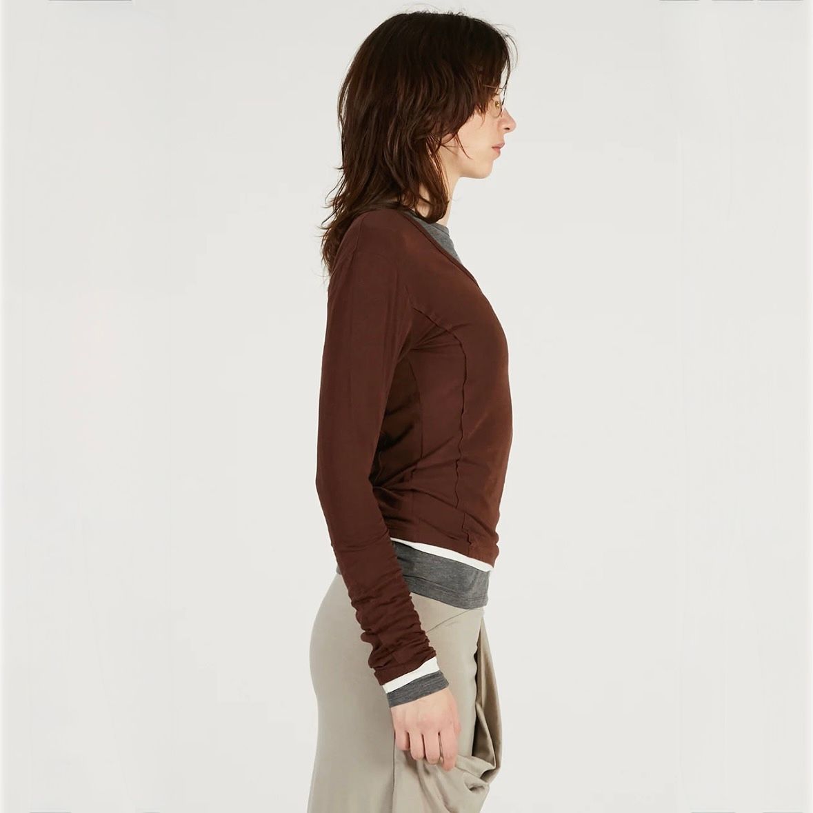 【残り一点】ダブルネックレイヤードトップ