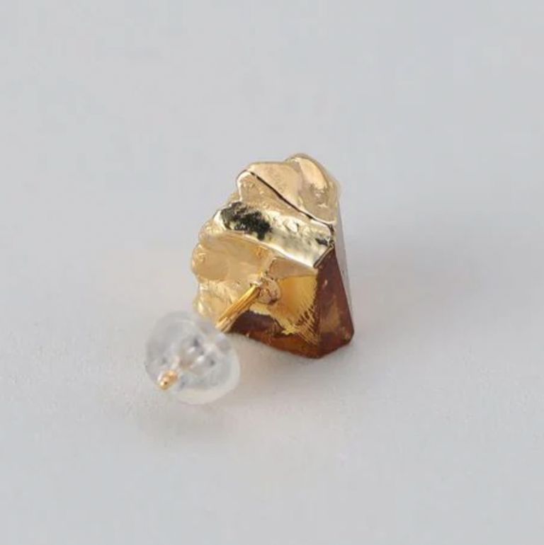 PREEK - 【残り一点】Rough Stone Citrine Earrings(両耳用