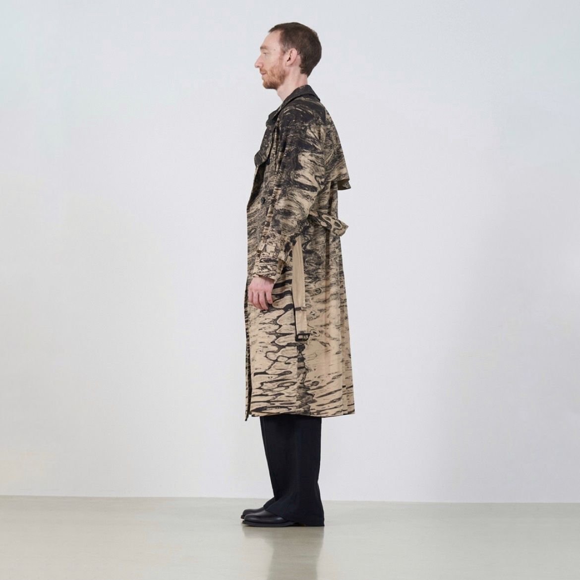 【残り一点】Photo Printed Cotton Trench Coat