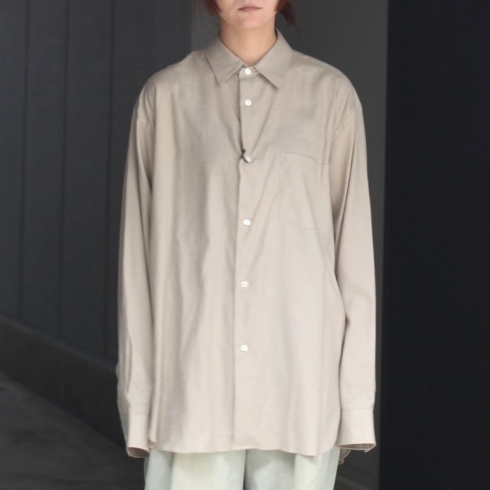 【残り一点】Cotton/Silk Oversized Regular Collar Shirt