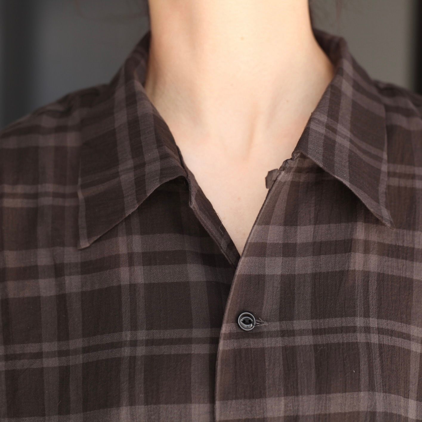 【残り一点】シアーコットンオープンカラーS/Sシャツ