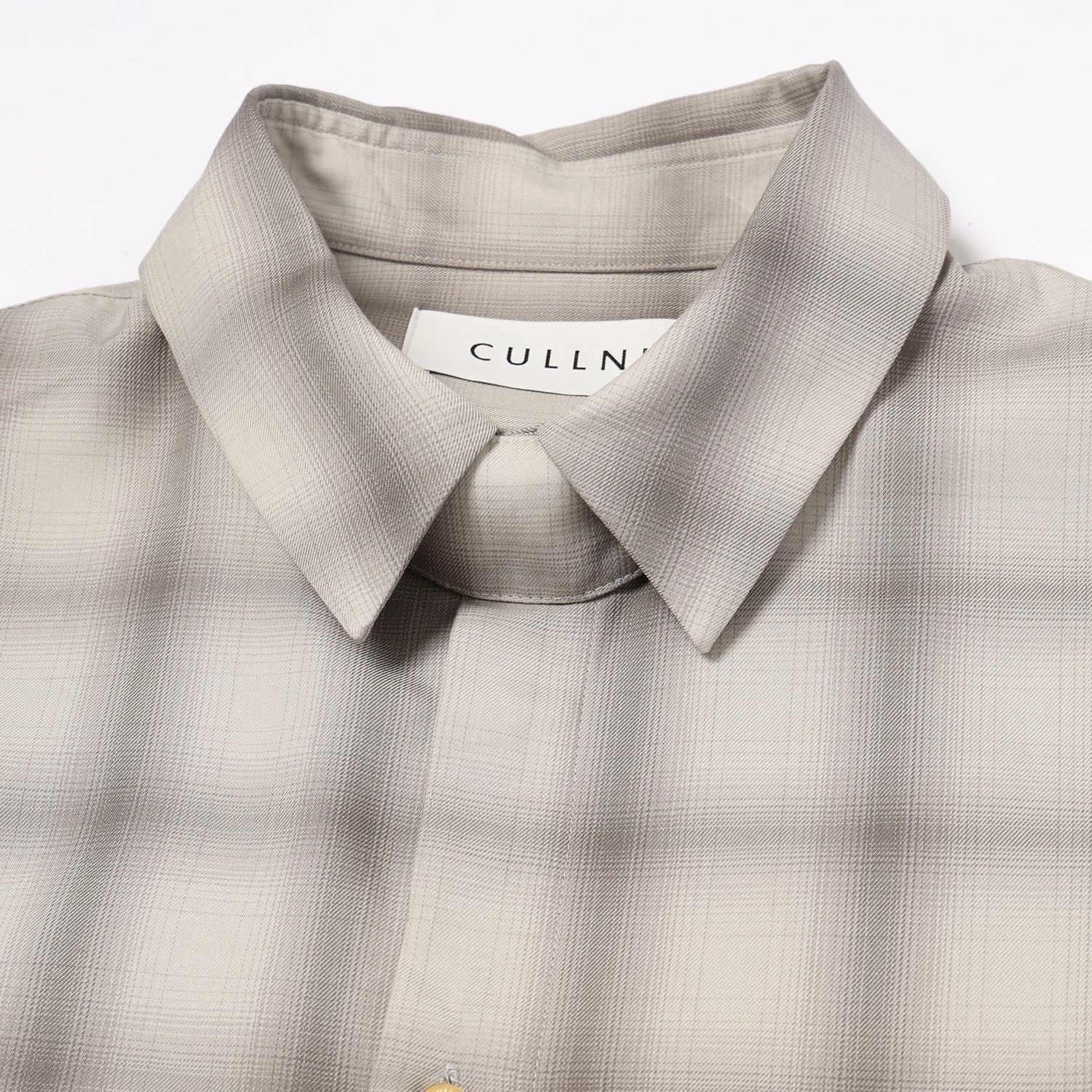 【残り一点】Ombre Check Chin Tab Long Sleeve Shirt