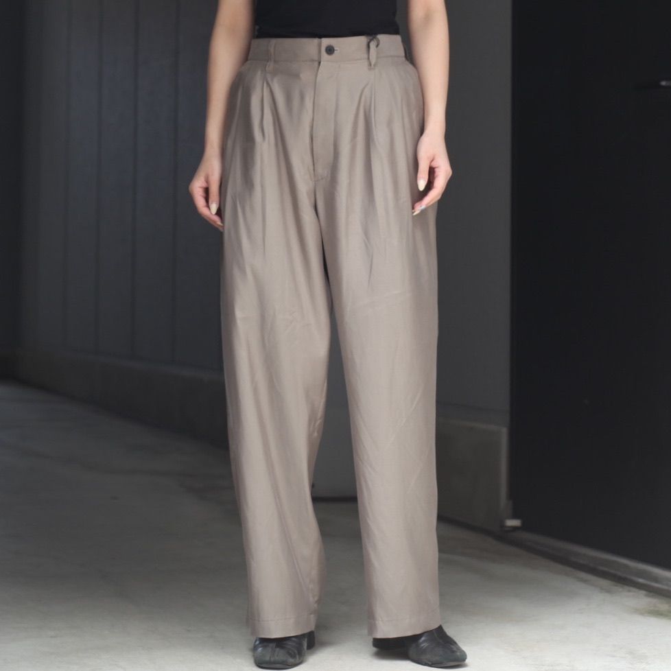 【残りわずか】Cupro Twill Wide Easy Trousers