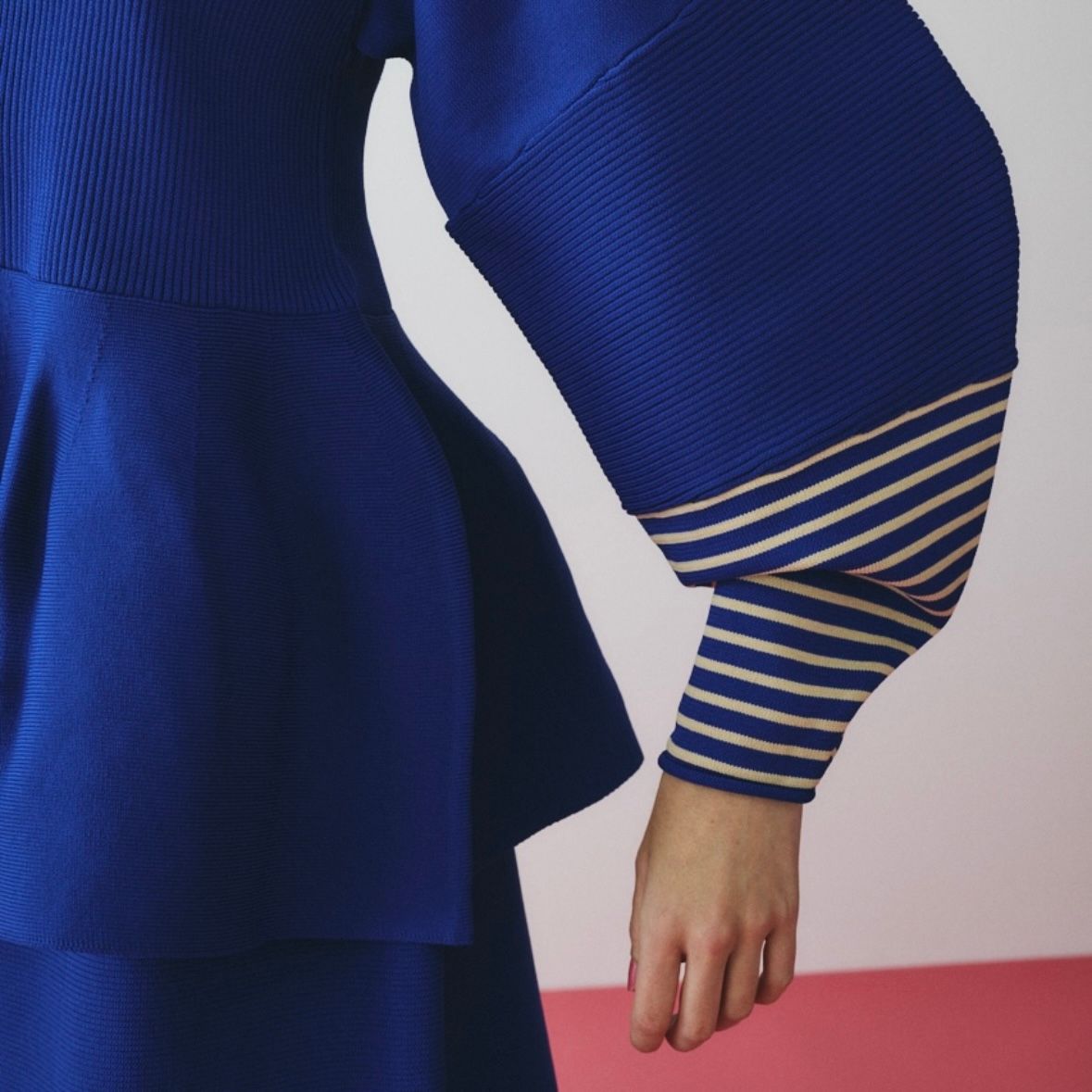 【残り一点】Border Sleeve Knit Tops