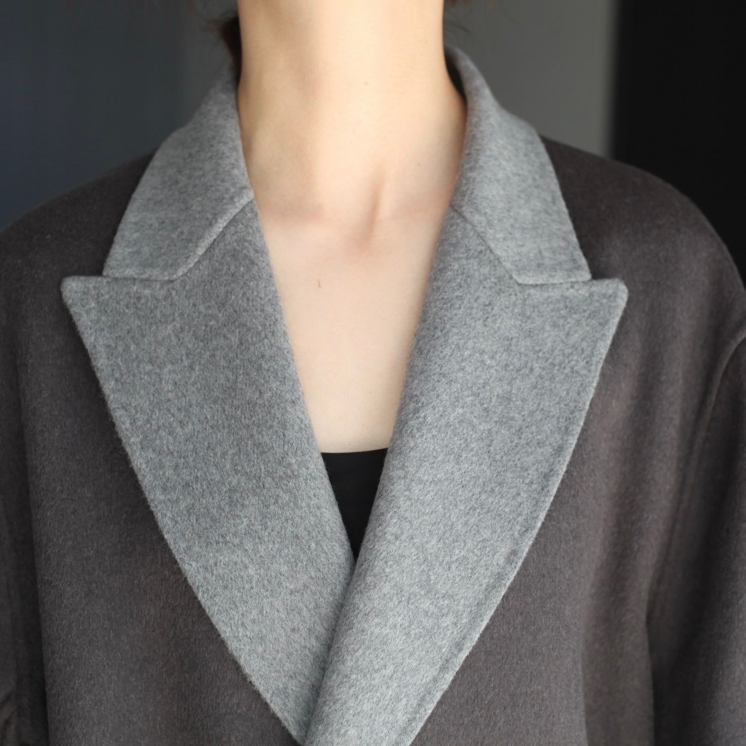 【残り一点】Wool/Cashmere Reversible Peak Lapel Jacket