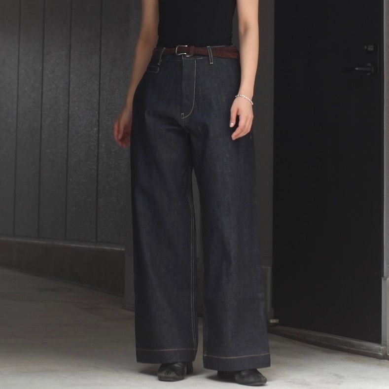 STUDIO NICHOLSON - 【残りわずか】Selvedge Denim Suede-Head Slack