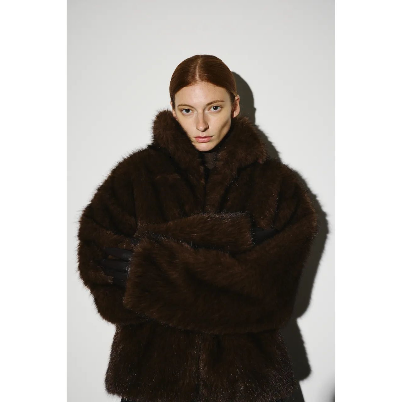 【残り一点】High Collar Faux Fur Jacket