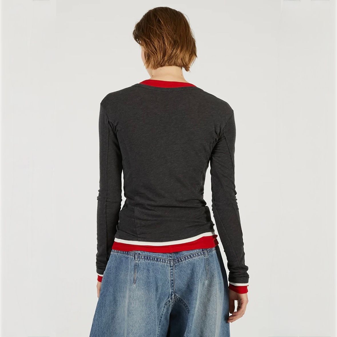 【残り一点】ダブルネックレイヤードトップ