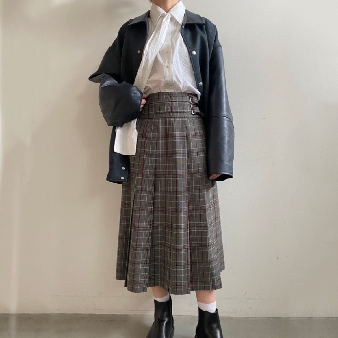 【残り一点】Check Wrap Like Midi Skirt