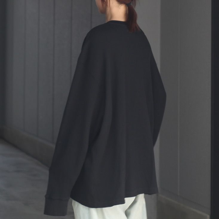 【再販売通知受付可能】18G Heavy Weight Garment Dye L/S Waffle