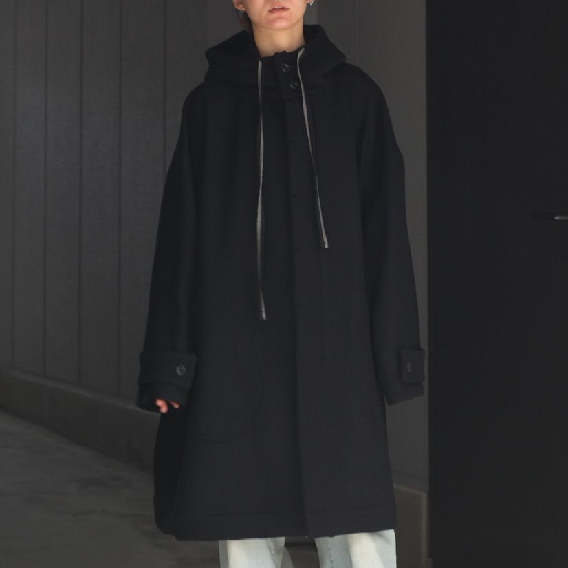 SHINYA KOZUKA HOODED COAT バックグラフィックパッチ-